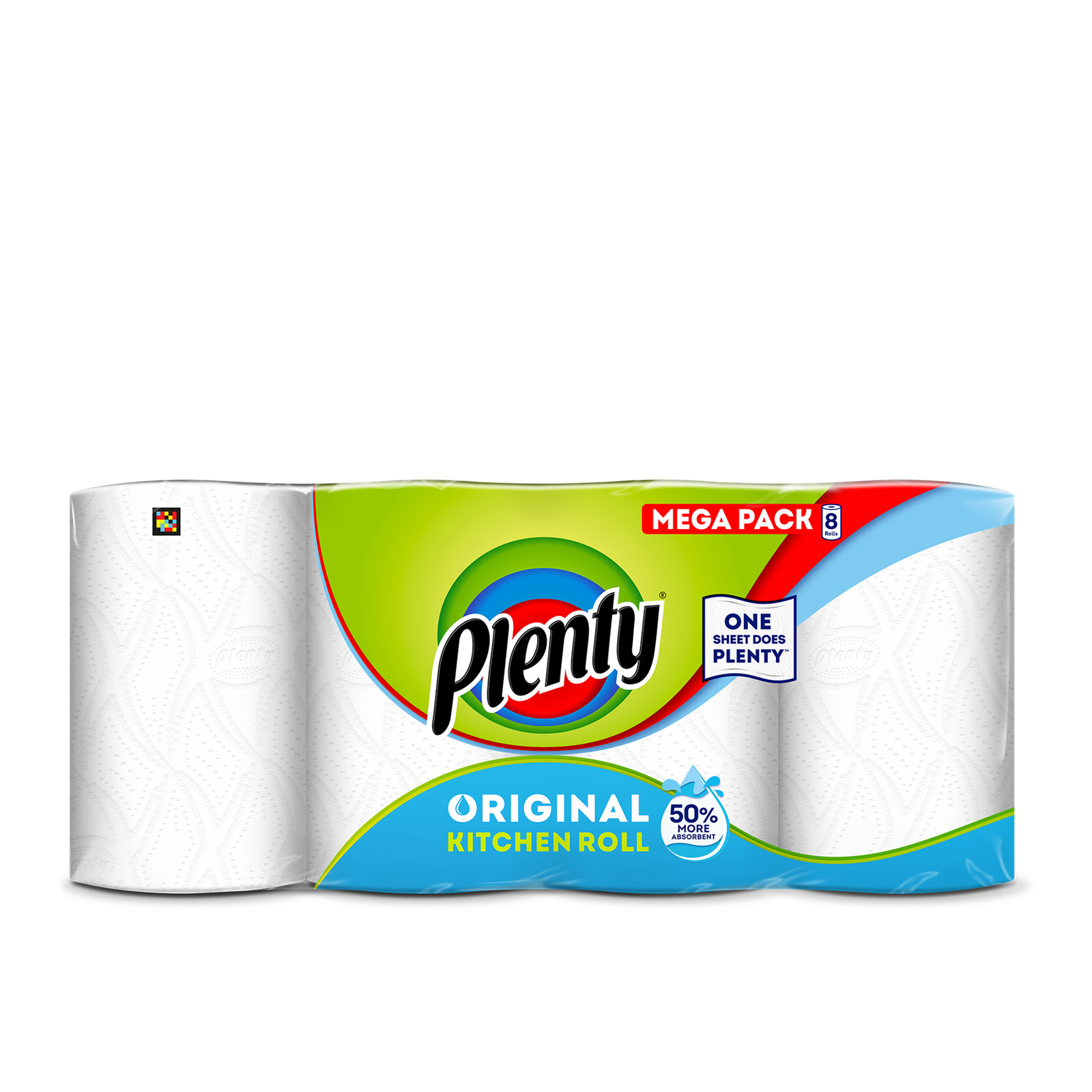Plenty Kitchen Roll - Pack of 8 - 2ply Sheets
