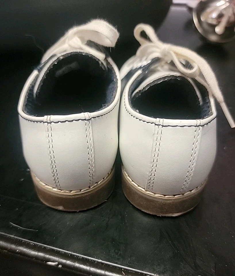 Zapatos de montar Stride Rite blanco azul con cordones talla 7,5 M Foto 3 de 4