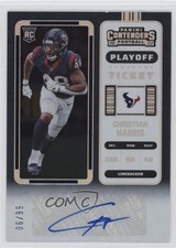 2022 Panini Contenders Rookie Playoff Ticket 6/99 Christian Harris Auto 0nw0