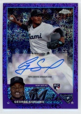 2023 Chrome Update Purple Speckle Refractor George Soriano Rookie Auto RC 1k9t