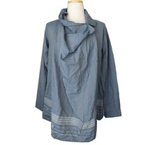 ISSEY MIYAKE Issey Heart Blue Loose Fit Cotton Top 2 26809213