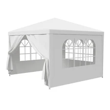 10'x10' Canopy Tent Party Wedding Tent Gazebo BBQ Events ww/Removable Sidewalls 