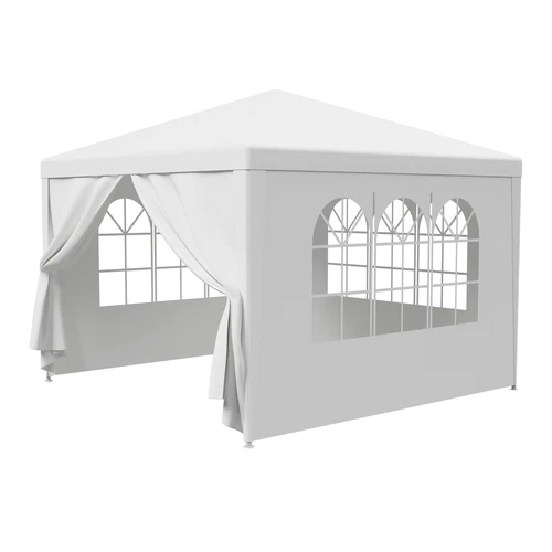 10' 20' 30' White Outdoor Wedding Party Tent Patio Gazebo Canopy with Side Wall - Picture 3 of 40