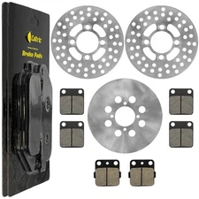 Fits Yamaha Banshee 350 Front and Rear Brake Discs w/ Pads YFZ350 1990-2001