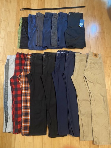 Lot of 18 Boys 10/12/14/16 Mixed Bottoms Pants Shorts Volcom NWT Chaps Levi - Picture 2 of 4