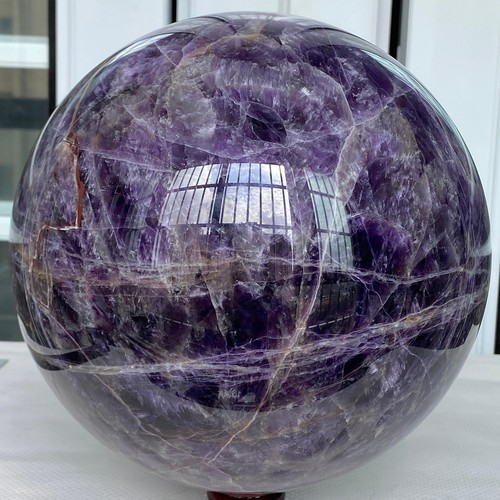 Natural Dream Amethyst Quartz Crystal Sphere Ball Healing 10260G - Picture 3 of 12