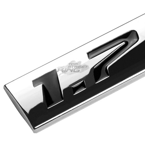 METAL 3D PLATE EMBLEM DECAL LOGO TRIM SYMBOL POLISHED CHROME BLACK 1.7L 1.7 L eBay