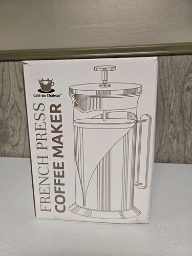 Cafe Du Chateau Macchina da caffè pressa francese in vetro acciaio inox - 34 oz - Foto 21 di 23