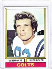 1974 Topps Football Card #385 Ted Hendricks Baltimore Colts - ExMt