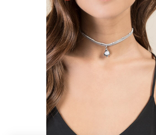 Francesca's Faryn Silver Gray Suede AB 
