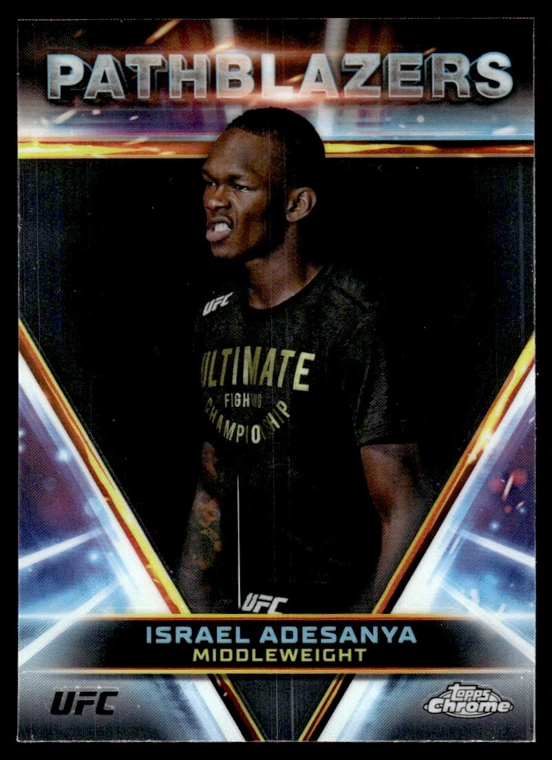 Israel Adesanya PATHBLAZERS 2024 Topps Chrome UFC #PTH-6 MMA Card