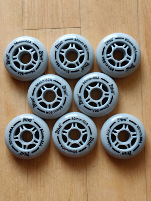  8 x INLINER ROLLEN Skate Wheels  Crivit  Performance 90mm 80A TOP!