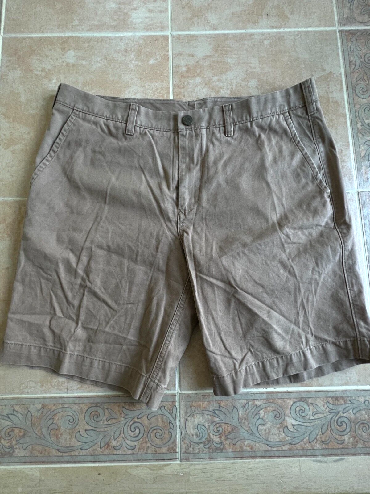 Bonobos Washed chinos Dark Khaki cotton shorts men size 35