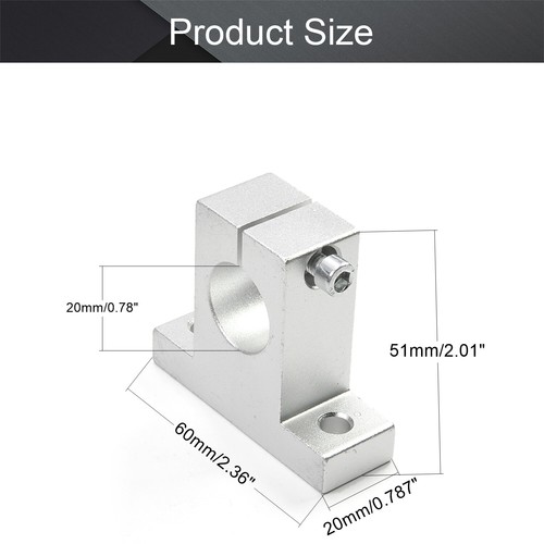 2/4pcs SK8 To SK30 Linear Rail Shaft Guide Support Bearing CNC Aluminum ...