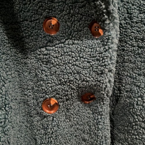 Roaman’s Double-Breasted Teddy Coat Teal - Picture 3 of 6