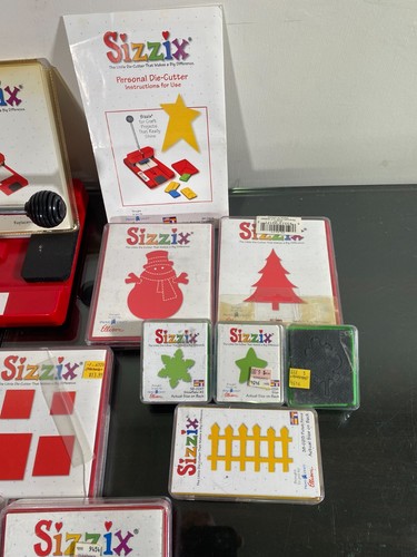 Enorme lotto fustelle personali rosse originali SIZZIX borsa 40 fustelle provo artigianato extra - Foto 6 di 10
