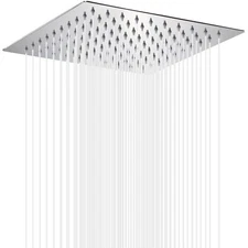 12" Rain Shower Head Luxury Square Stainless Steel Rainfall Shower head Chrome