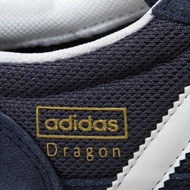 Scarpe da ginnastica Adidas dragon Originals UK taglia 8 - 12 G50919 NAVY/BIANCO/METGOLD - Immagine 4 di 4