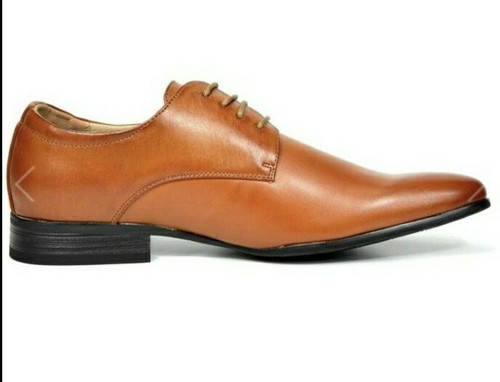Bruno Marc Mens Leather Dress Shoes Size 7 Lined Leather Oxford Brown - Picture 2 of 4