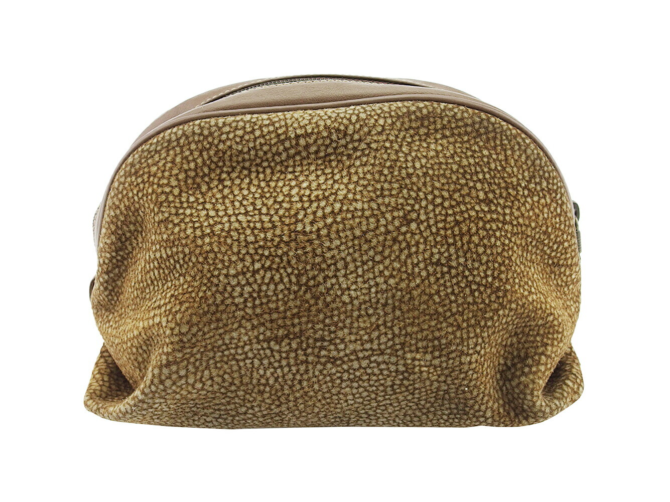 BORBONESE Pouch Brown beige mens 913907 Authentic… - image 2
