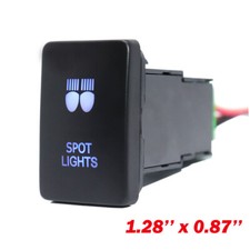For Toyota Blue Led Light Bar Switch Push Button Tacoma 4runner Highlander Hilux For Toyota Blue Led Light Bar Switch Push Button Tacoma 4runner Highlander Hilux