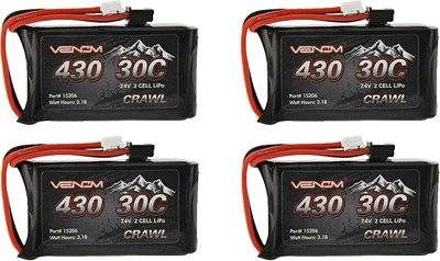 Lightweight 7.4V 30C 430mAh LiPo Battery for Enhanced RC Vehicle Run Time