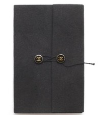 CHANEL  Small Pocketsize Notebook Note Pad Black  Authentic! From Japan