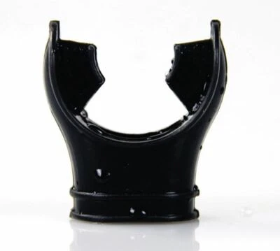 MARKENLOS Mundstück für 2.Stufe oder Schnorchel, Silikon schwarz Standardgröße