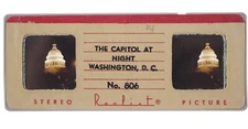 Stereo Realist 3D slide - The CAPITOL at Night Washington DC #806
