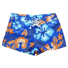 Surf Queen Board Shorts Juniors Unlined Cinch Lace Fly Swim Short Junior Sizing