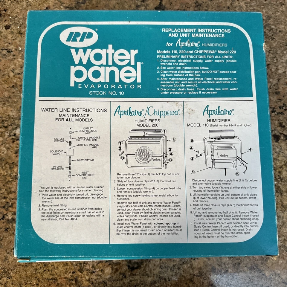 Aprilaire 10 Replacement Water Panel for Aprilaire Whole House Humidifier--NIB - Image 2 of 2