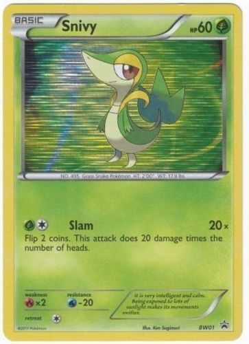 1x Snivy - BW01 - BW Black Star Promos Moderately Played Pokemon BW - Black Star