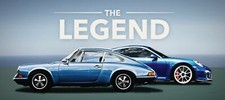 XXL Metallbild: Porsche 911 - the Legend  90x40 cm Panorama