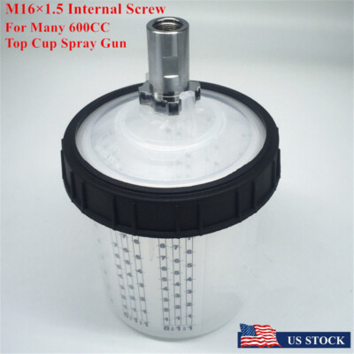 600ML Disposable Cup+M16x1.5 Internal Thread Connector For Adapter Spray Gun