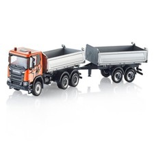 Camión remolque basculante Scania G500 XT 6x6 raro 1:87 Herpa (modelo de distribuidor)