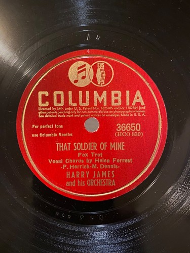 HARRY JAMES - SIGNED Album of 10 1940s Columbia 78 rpm Records RARE - ALL EX - Foto 22 di 24