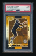 PSA 9 PLAXICO BURRESS 2000 LEAF CERTIFIED MIRROR GOLD RC #/40 (POP 3) *STEELERS*