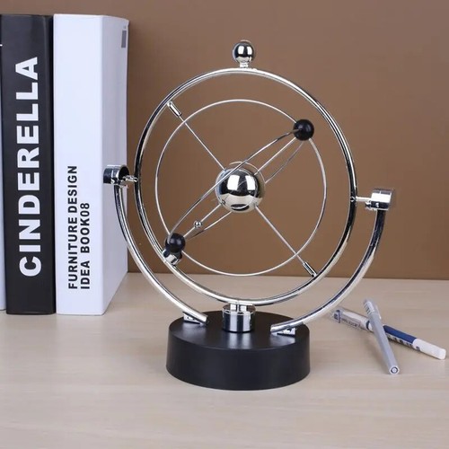 Newton Pendulum Ball Rotating Perpetual Physics Tumbler Craft Home Decor Gifts - Picture 3 of 9