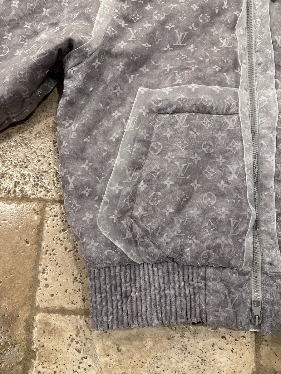 Louis Vuitton FW21 Organza Monogram Print Pad Blouson Jacket Louis Vuitton FW21 Organza Monogram Print Pad Blouson Jacket