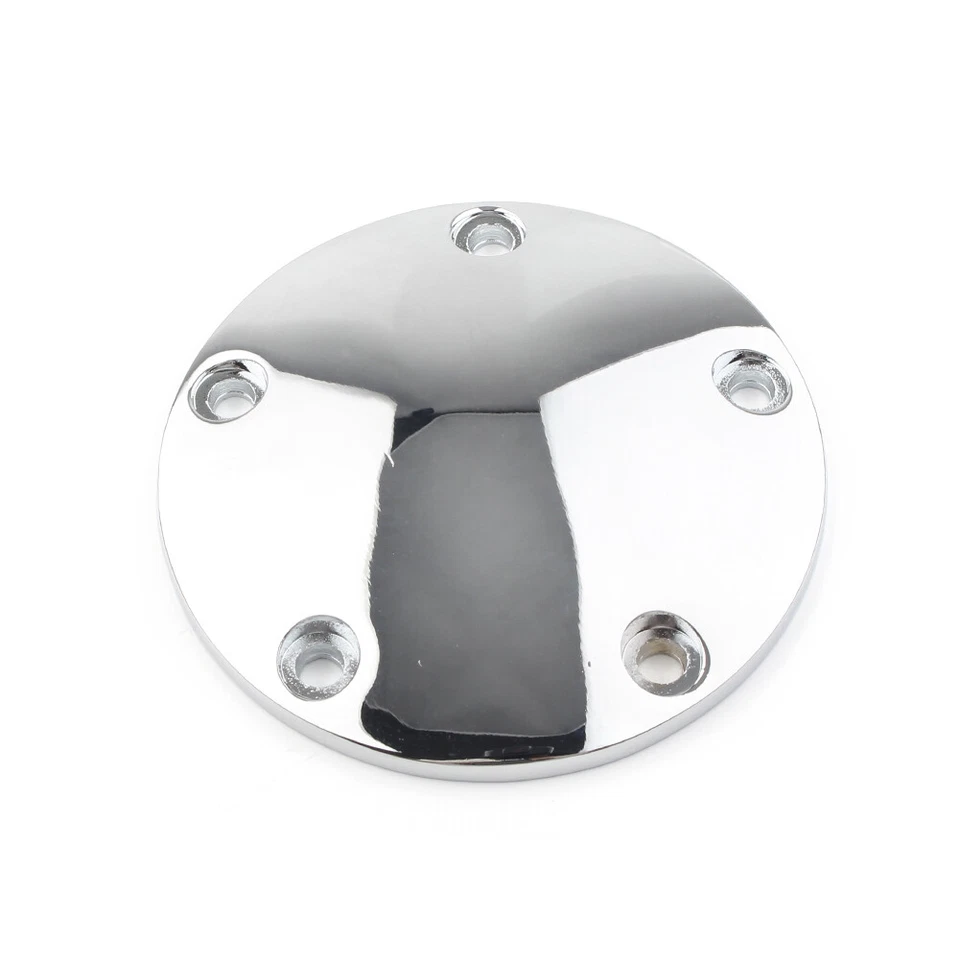 Cubierta cromada de puntos de distribución abovedados 99-17 Softail Dyna Touring doble cámara doble para Harley Foto 3 de 4