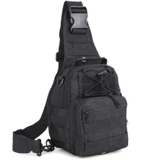 Mens Backpack Tactical Sling Shoulder Bag Molle Travel Chest Pack Outdoor Hiking