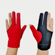 billiards gloves three fingers Red  Large 
