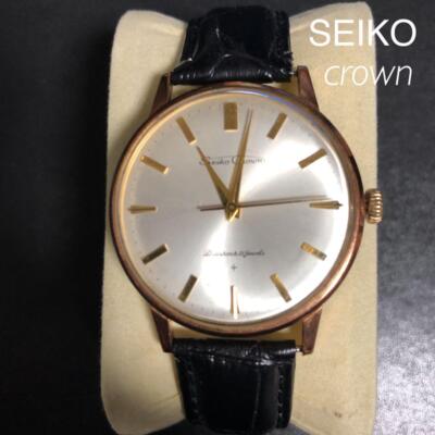 Seiko Crown Vintage Overhaul 19jewels Manual Winding Mens