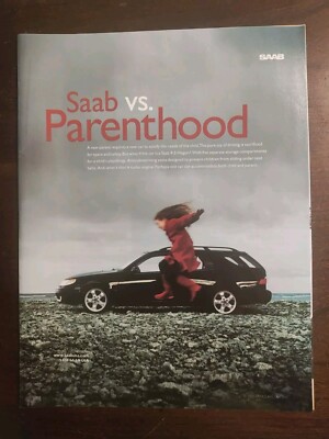 Saab 9-5 Wagon Vintage Magazine AD Smithsonian Nice Image 
