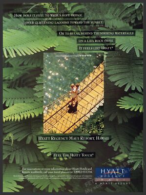 Hyatt Regency Maui Resort 1990s Print Advertisement Ad 1992