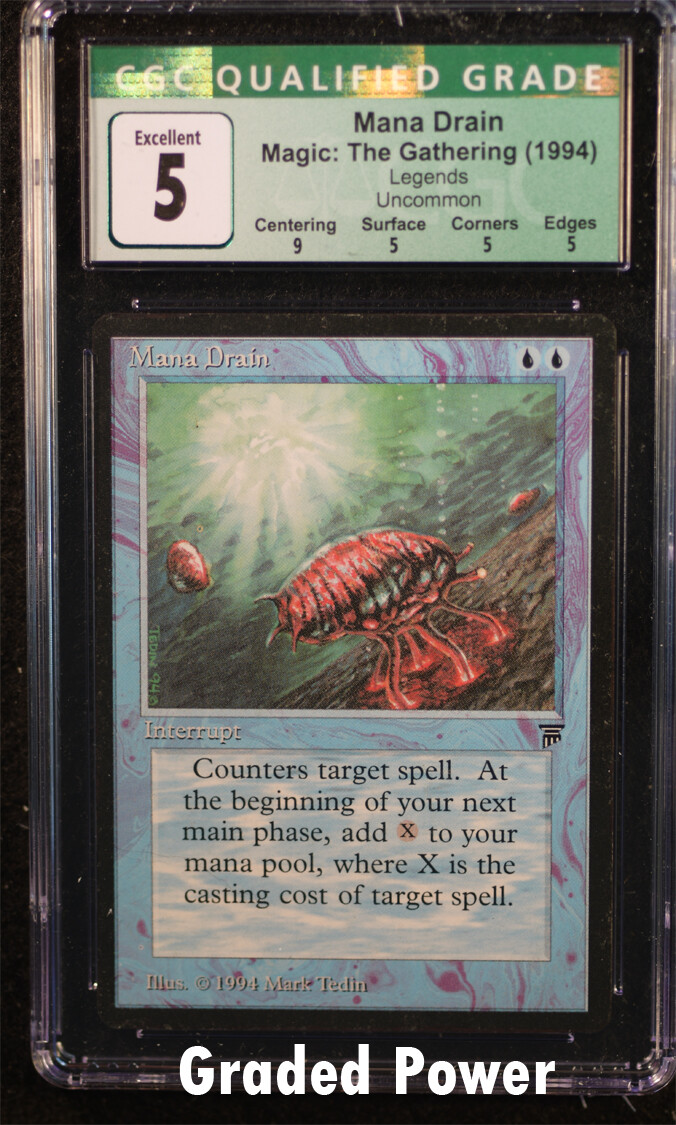 Legends Mana Drain CGC 5 (6029) Magic MTG INKED