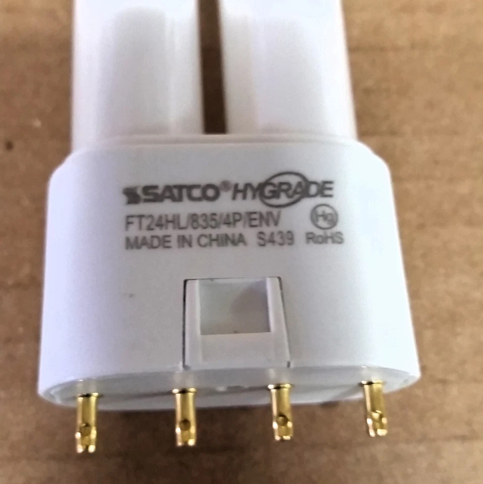 S8661 SATCO FT24HL/835/4P/ENV 24W 3500K 4-Pin 2G11 Twin Tube Long CFL Bulb - Image 3 of 4