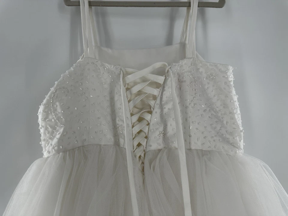 Kids Dream Dress Girls Sz 6T Flower Girl Wedding Formal Tulle Lace Up Back - Image 4 of 4