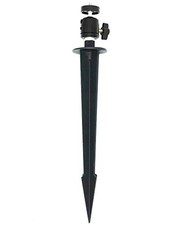 Lightweight Camera Ground Stake Spike Tripod Mount w/ 1/4'' - 20 Ball Black