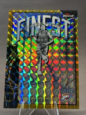 Jalen Williams 2025 Topps Finest #FAU-JL Gold Geometric Auto /50